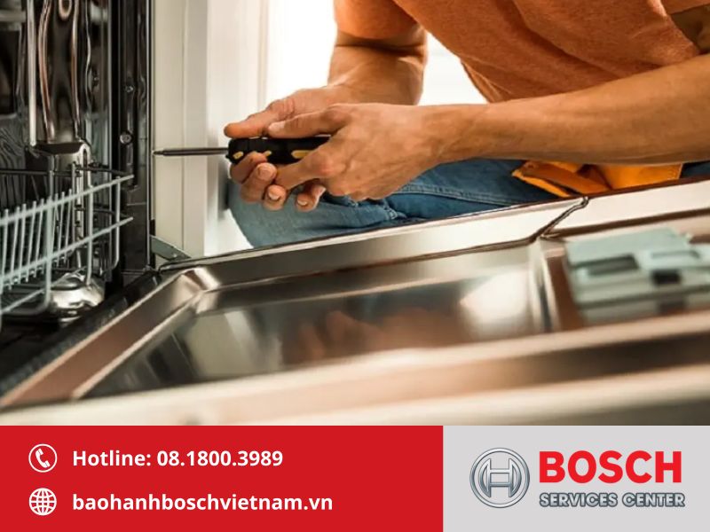 Bộ phận gia nhiệt suy giảm hiệu suất khiến máy rửa bát Bosch báo lỗi E02